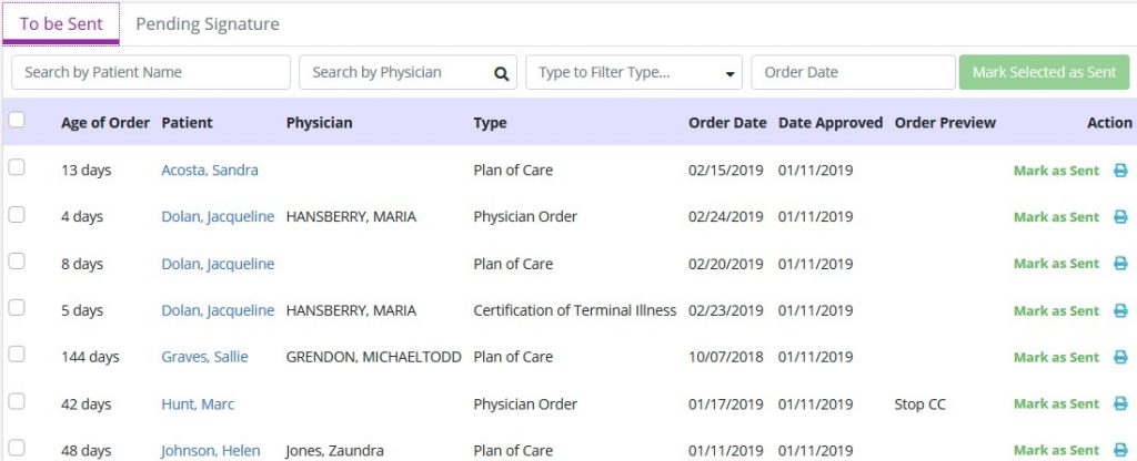 Viewing Patient's Current and Previous Orders In One Place