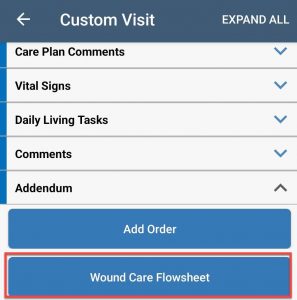 Mobile Wound Documentation on the Axxess Home Care Mobile Application